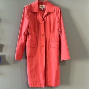 Talbots size 10 peach trench coat